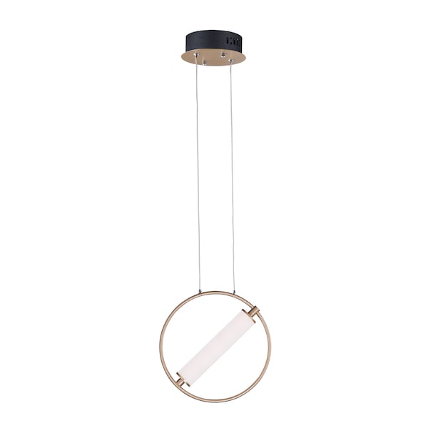 Et2 Flare 1-Light 6.25" Wide Black / Soft Gold Pendant Light E23273-93BKSFTG - main